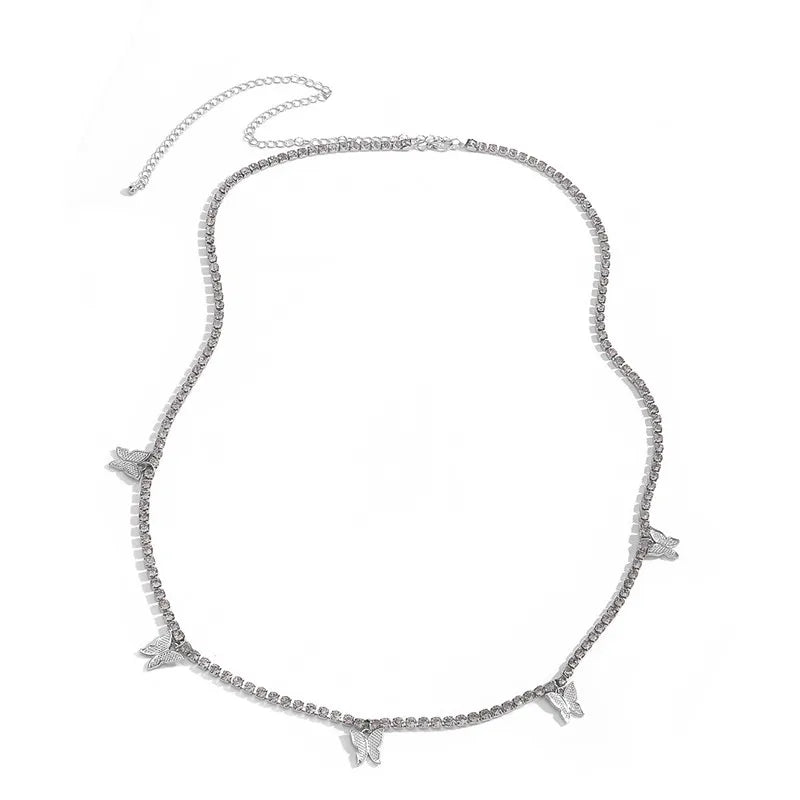 Beach Crystal Chians Sexy Butterfly Waist Chain Beach Harness Waist Belly Body Chain Fashion Jewelry 2023 New Wholesale