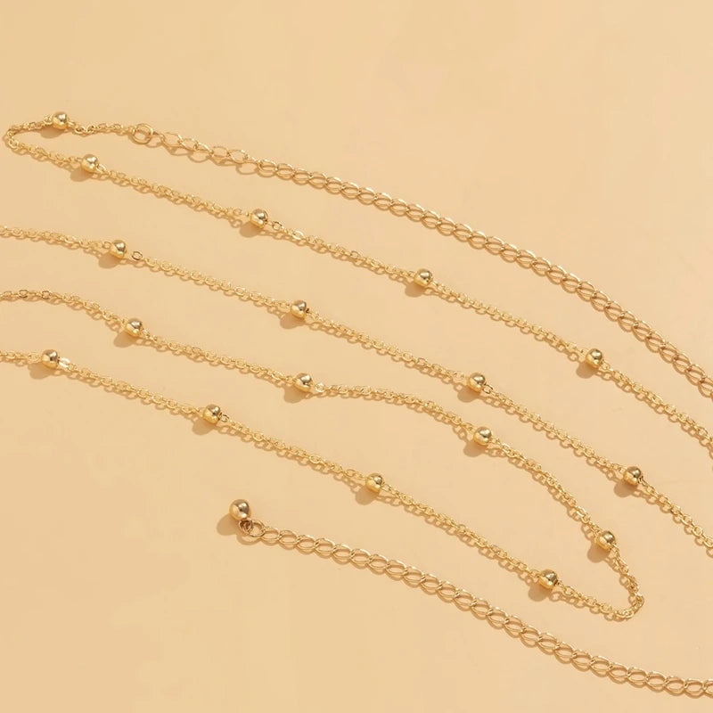 New Fashion Belly Chain Simple Sexy Metal Waist Chain Women'S Summer Beach Jewelry