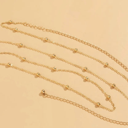 New Fashion Belly Chain Simple Sexy Metal Waist Chain Women'S Summer Beach Jewelry