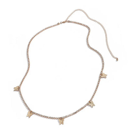 Beach Crystal Chians Sexy Butterfly Waist Chain Beach Harness Waist Belly Body Chain Fashion Jewelry 2023 New Wholesale