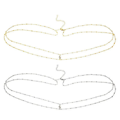 Double Layer Bead Ladies Waist Belly Chain Piercing Jewelry Fashion Body Trendy Jewelry Accessories Spring Summer Gifts