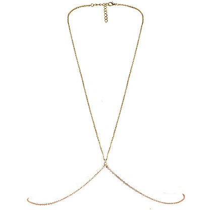 Europe Fashion Stainless Steel Simple Body Chain Belly Waist Chain for Women Summer Sexy Bikini Beach Body Jewelry