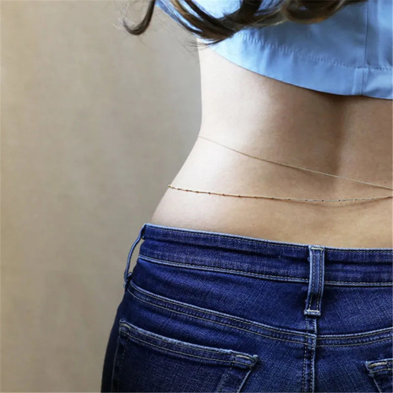 Double Layered Bead Chains Sexy Butterfly Waist Chain Beach Harness Waist Belly Body Chain Fashion Jewelry New Wholesale