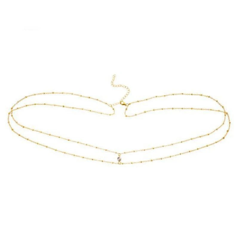 Double Layer Bead Ladies Waist Belly Chain Piercing Jewelry Fashion Body Trendy Jewelry Accessories Spring Summer Gifts