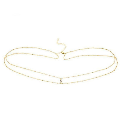 Double Layer Bead Ladies Waist Belly Chain Piercing Jewelry Fashion Body Trendy Jewelry Accessories Spring Summer Gifts