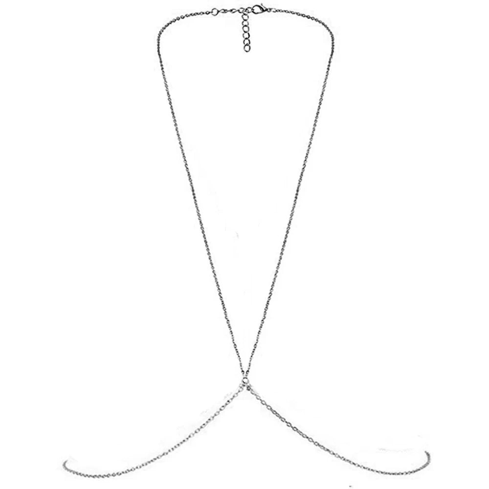 Europe Fashion Stainless Steel Simple Body Chain Belly Waist Chain for Women Summer Sexy Bikini Beach Body Jewelry