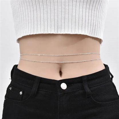 Double Layered Bead Chains Sexy Butterfly Waist Chain Beach Harness Waist Belly Body Chain Fashion Jewelry New Wholesale