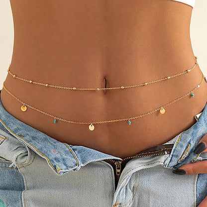 Rhinestone Waist Chain Belly Waist Belly Chain Summer Beach Bikini Body Jewelry Sexy Body Chain Belly Belt Chains
