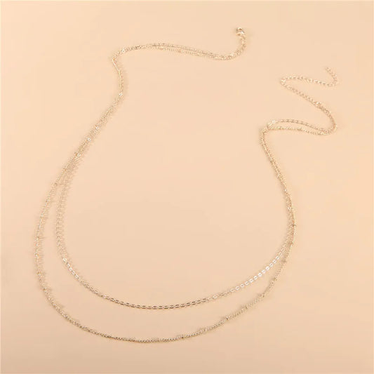 Double Layered Bead Chains Sexy Butterfly Waist Chain Beach Harness Waist Belly Body Chain Fashion Jewelry New Wholesale