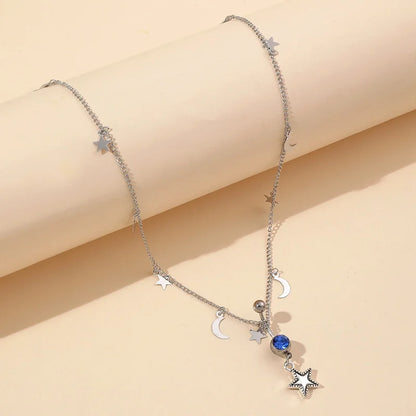 New Fashion Body Jewelry Waist Chain Sexy Simple Rhinestone Star Moon Belly Chain for Women