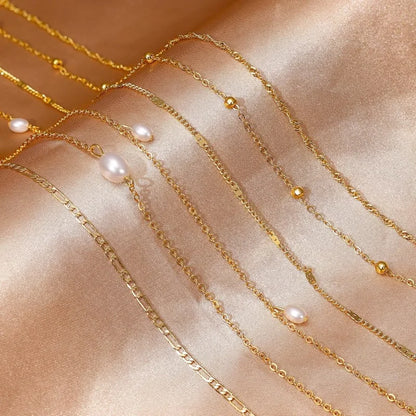 2Pcs 18K Gold Plated Waist Chains for Women Layered Belly Chains Pearl Beaded Chains for Waist Sexy Bikini Summer Beach Jewelry