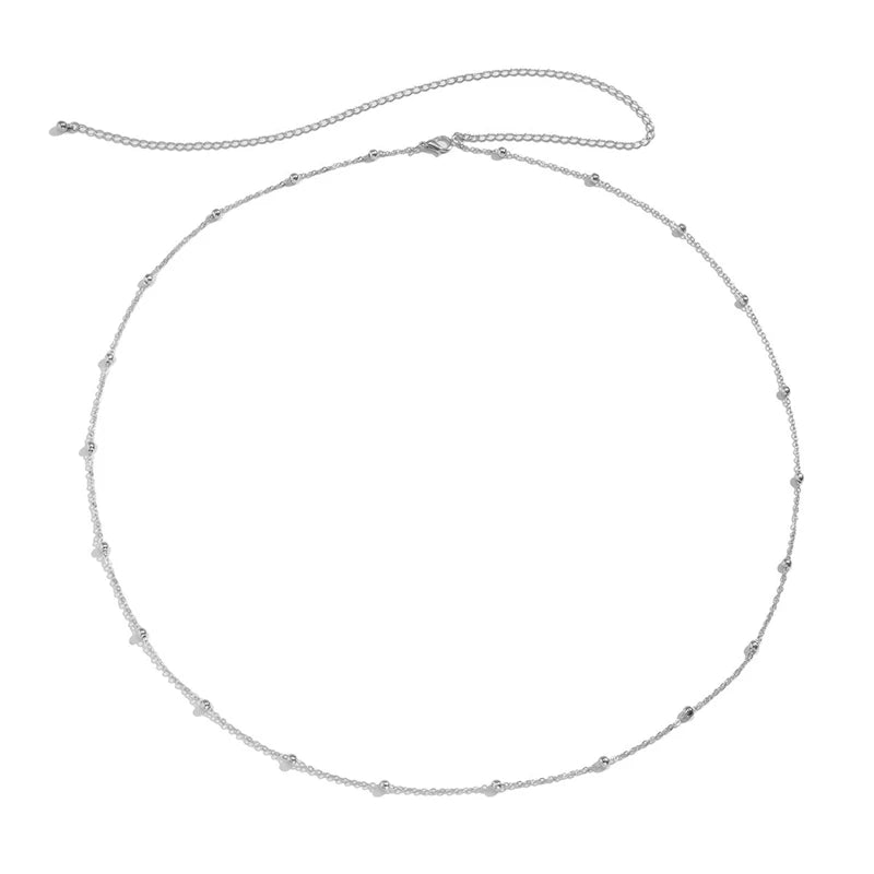 New Fashion Belly Chain Simple Sexy Metal Waist Chain Women'S Summer Beach Jewelry