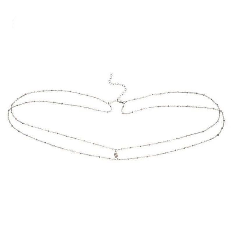 Double Layer Bead Ladies Waist Belly Chain Piercing Jewelry Fashion Body Trendy Jewelry Accessories Spring Summer Gifts