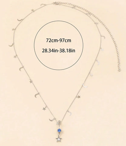 New Fashion Body Jewelry Waist Chain Sexy Simple Rhinestone Star Moon Belly Chain for Women